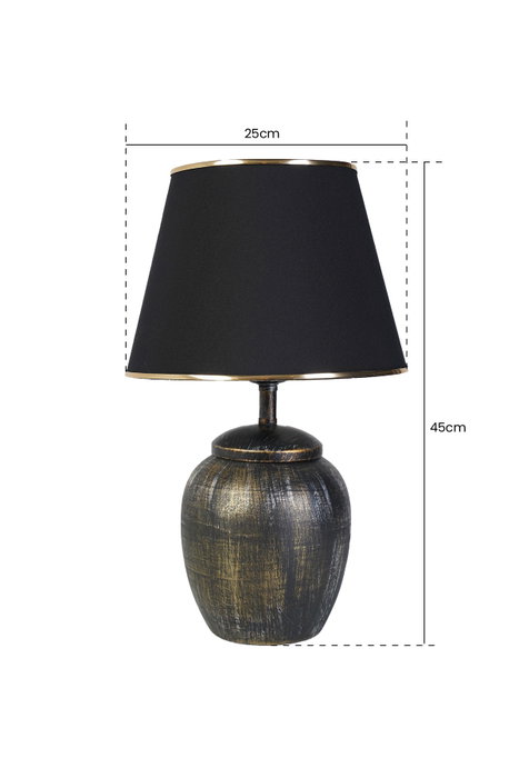 Opviq Lámpara de mesa YL255 Negro y Dorado